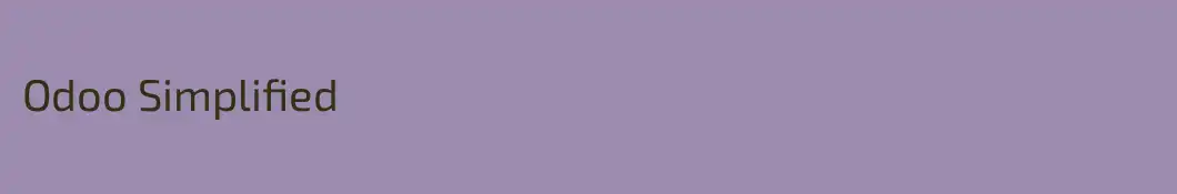 Odoo Simplified